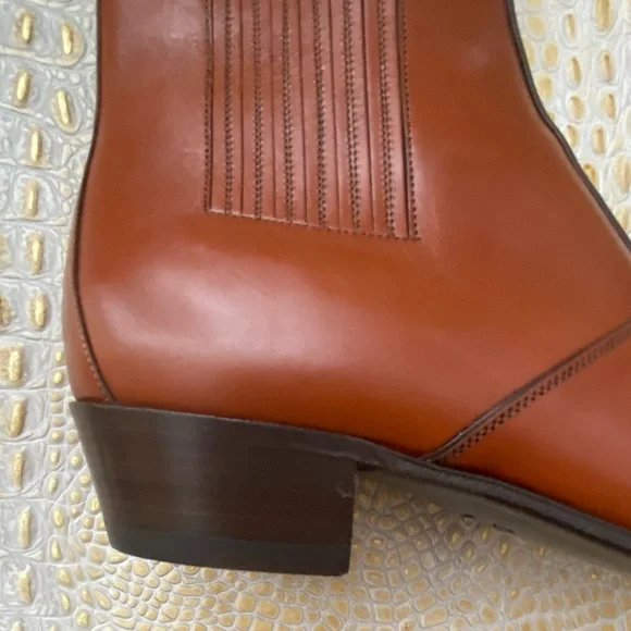 Celine Men’s Janco Calfskin Chelsea Boots, EU Size 40 - Picture 8 of 16